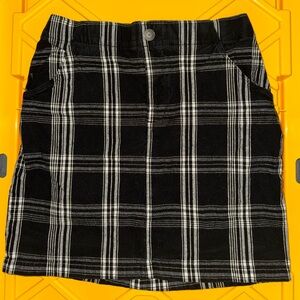 Hollister XS Ultra High Rise Black and White Plaid Mini Skirt